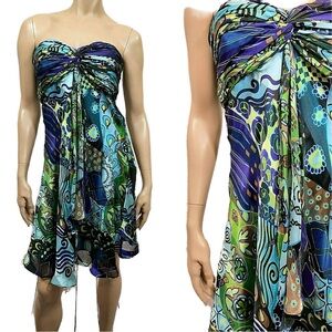 90s y2k Cache Silk Dress ~Cavalli vibes